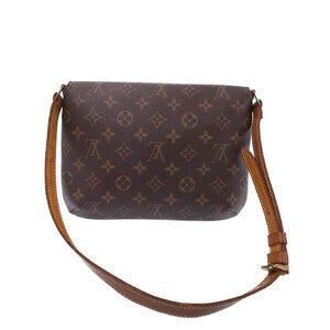 Louis Vuitton Musette Tango Brown Monogram Shoulder Bag Short Leather